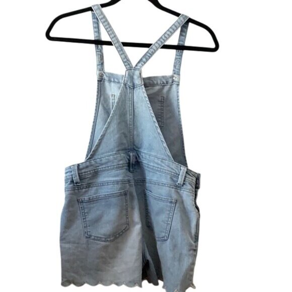 Denim Overalls With Embroidered Hem & Pockets Cat & Jack Size L - Picture 6 of 6